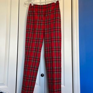 Ladies J Crew Kate Wool Plaid Dress Pants Size 0P